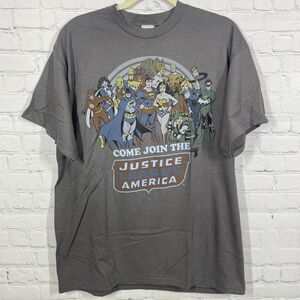 Vintage Dc Comics Shirt Mens Large Gray Come Join The Justice League